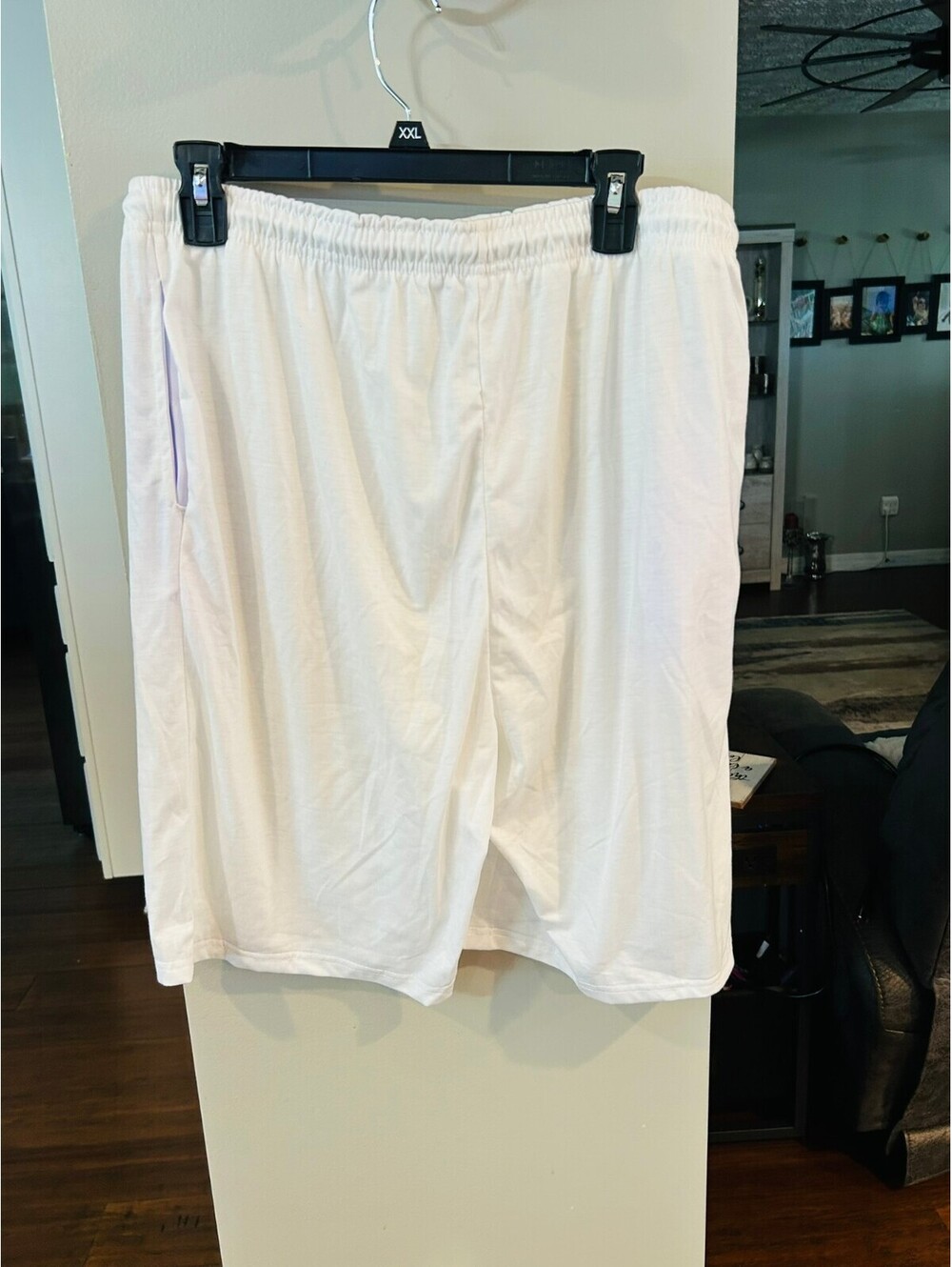 White Drawstring Shorts - Picture 3 of 4